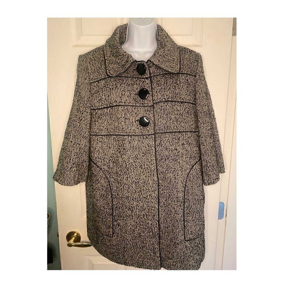Mac & Jac XL 3/4 Sleeves 3 Button Pea Coat